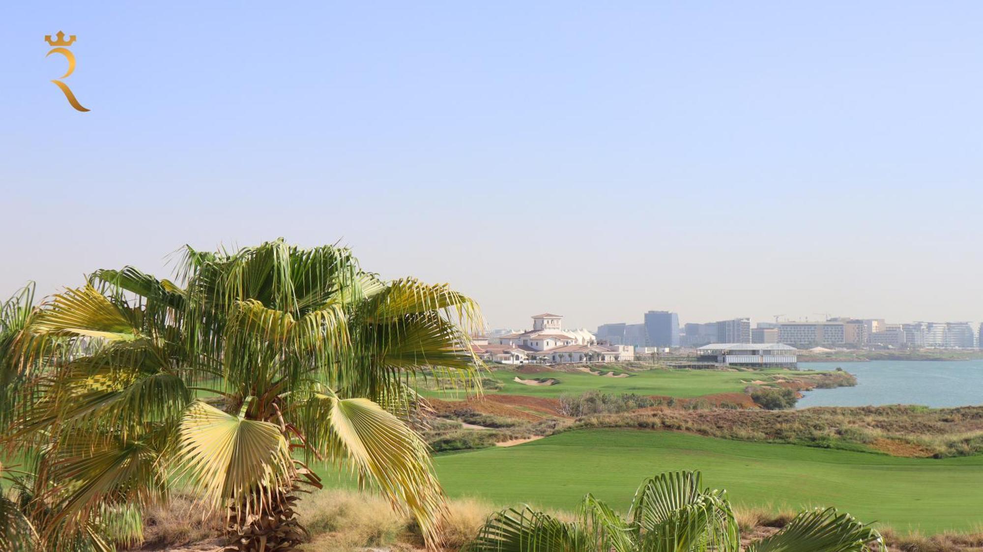 Elegant 2Br Golf View Oasis With Maids Room In Yas Island Abu Dhabi Exterior photo